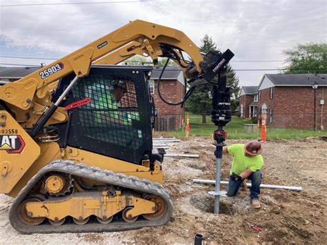 helical pile attachment for skid steer|helical pile drives.